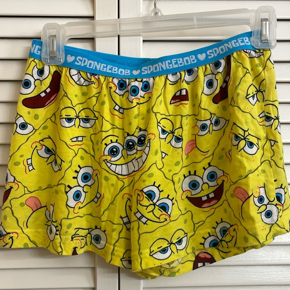 Girls SpongeBob sleep shorts. Size L 14/16. NWOT. Never worn.